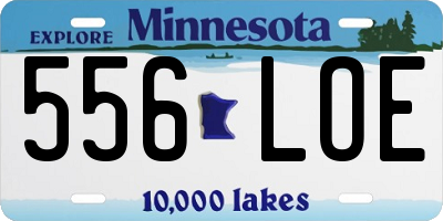 MN license plate 556LOE