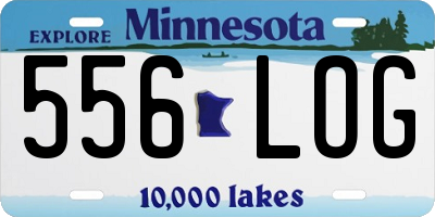 MN license plate 556LOG