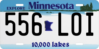 MN license plate 556LOI