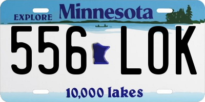 MN license plate 556LOK