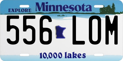 MN license plate 556LOM