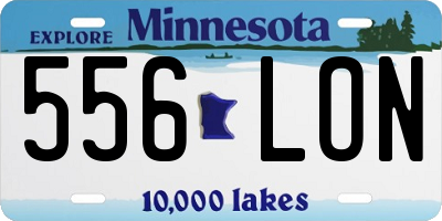 MN license plate 556LON