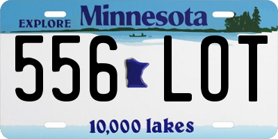 MN license plate 556LOT