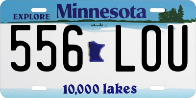 MN license plate 556LOU