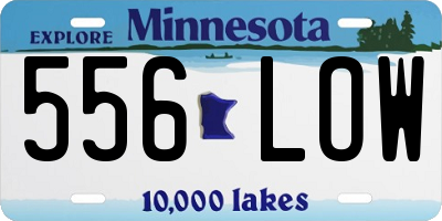 MN license plate 556LOW