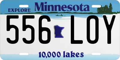 MN license plate 556LOY