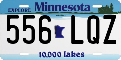 MN license plate 556LQZ