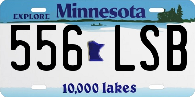 MN license plate 556LSB