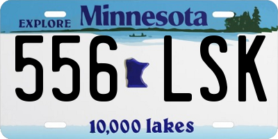 MN license plate 556LSK