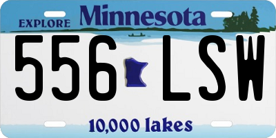 MN license plate 556LSW