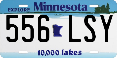 MN license plate 556LSY