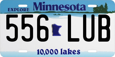 MN license plate 556LUB