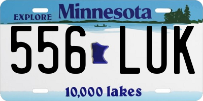 MN license plate 556LUK