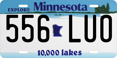 MN license plate 556LUO
