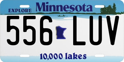 MN license plate 556LUV