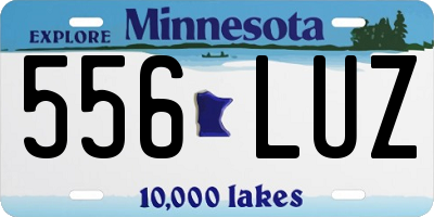 MN license plate 556LUZ