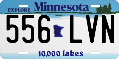MN license plate 556LVN