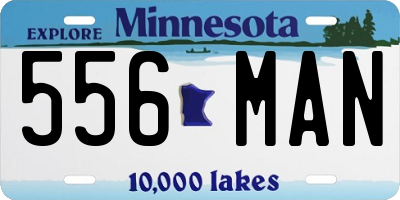 MN license plate 556MAN