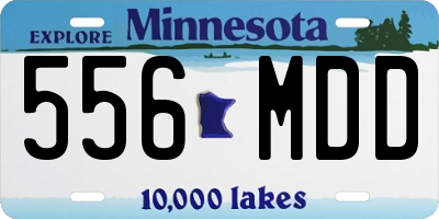 MN license plate 556MDD