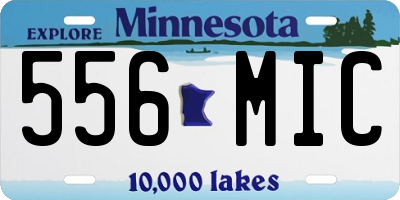 MN license plate 556MIC