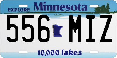 MN license plate 556MIZ