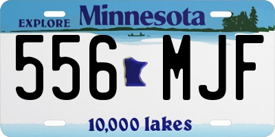 MN license plate 556MJF