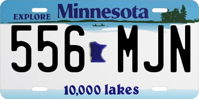 MN license plate 556MJN