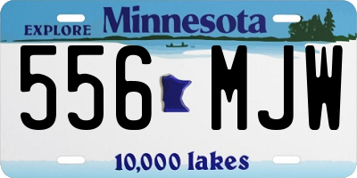 MN license plate 556MJW