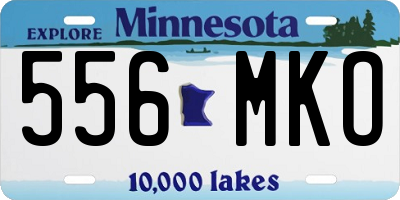 MN license plate 556MKO