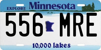 MN license plate 556MRE