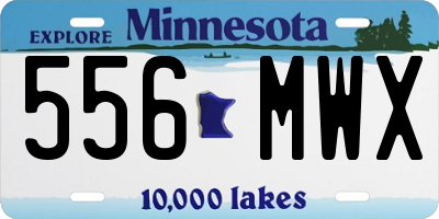 MN license plate 556MWX