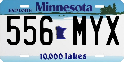 MN license plate 556MYX