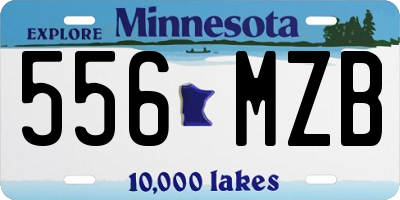 MN license plate 556MZB