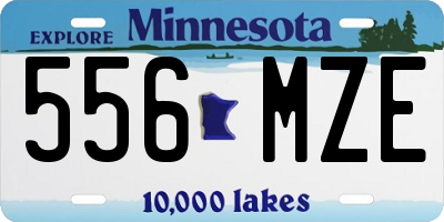 MN license plate 556MZE