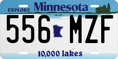 MN license plate 556MZF