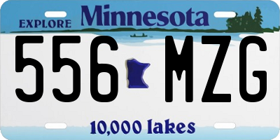 MN license plate 556MZG
