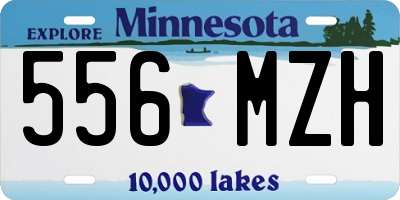 MN license plate 556MZH
