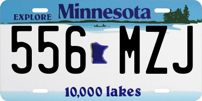 MN license plate 556MZJ