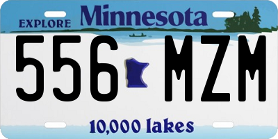 MN license plate 556MZM
