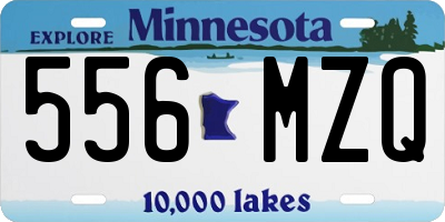 MN license plate 556MZQ