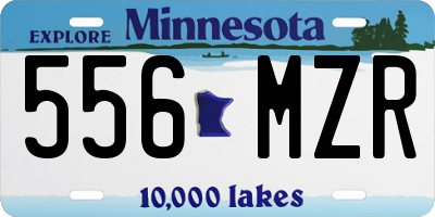 MN license plate 556MZR