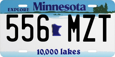 MN license plate 556MZT