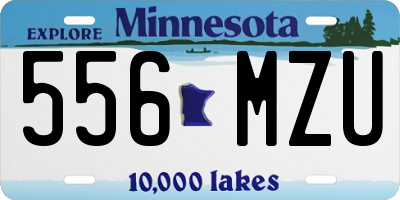 MN license plate 556MZU