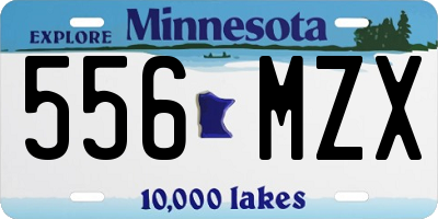 MN license plate 556MZX