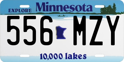 MN license plate 556MZY