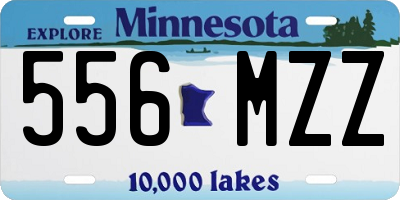 MN license plate 556MZZ