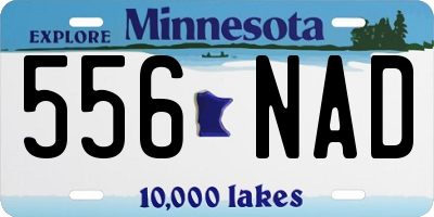 MN license plate 556NAD