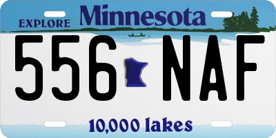 MN license plate 556NAF