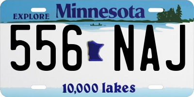 MN license plate 556NAJ