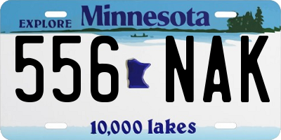 MN license plate 556NAK